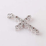 Princess Cut CZ Cross Pendant Necklace for Women