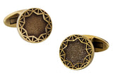 Men's Round Copper Cufflinks L1781