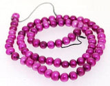 DIY Purple Freshwater Cultured Pearls Loose Beads 4-5mm Strand 15inches