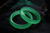 Natural Quartz Rock Jade Ice Dark Green Bangle Emerald Bracelet