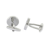 Round Cubic Cufflinks Enamel Round Father's Gift