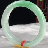 Zheru Princess Green Jade Bracelet, 54-64mm, Natural Burmese, Mother's Day Gift