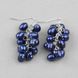 Baroque Freshwater Pearl Earrings S925 Sterling Silver Dangle Jewelry