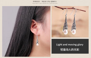 S925 Sterling Silver Natural Pearl Earrings