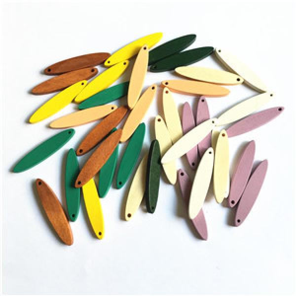 200pcs Oval Wood Charm for Jewelry Making