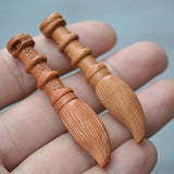 Sandalwood Peach Carved Engraved Wenchang Pen Pendant