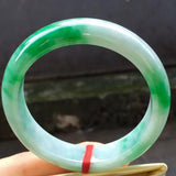 Zheru Jade Bracelet - Ice Green Two-Tone 54-64mm