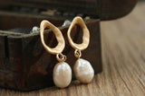 Freshwater Pearl Earrings s925 Silver Unique Jewelry