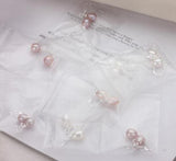 AA Pearl Dangle Earrings 7-9mm Rice Pearl S925 Silver Jewelry