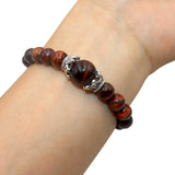 Agates Lapis Tiger Eye Jades Stone Crown Bracelet