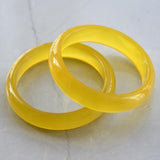 Zheru Natural Yellow Agate Chalcedony 54-64mm Bracelet
