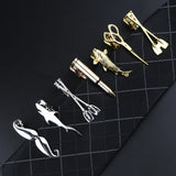 Men's Metal Necktie Saw Pen Wing Shark Scissors Airplane Ties Pin