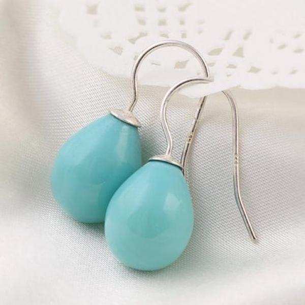 AA Pearl Earrings Silver Dangle Bridal Jewelry