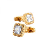 Men's Zircon Square Cufflinks for Wedding