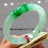 Zheru Jewelry Natural Burmese Jade Two-Color Princess Bracelet