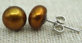 9mm Freshwater Pearl Stud Earrings - Women's Charming Gift