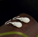 Jade Flower Earring Pendant Set