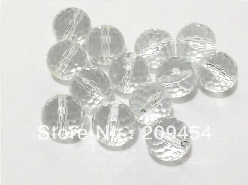 Transparent Acrylic Many Faceted Beads 480pcs/bag 12mm 105pcs/bag 20mm