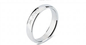Stainless Steel Lucky Clover Love Couple Rings