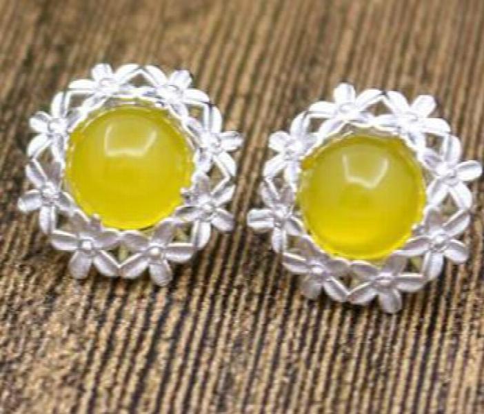 925 Sterling Silver Stud Earrings Blank For 8MM Women