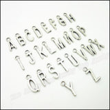 520pcs Alphabet Letter Pendant Tibetan Silver Charms for Bracelet Necklace DIY
