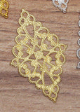 BoYuTe Metal Brass Stamping Filigree Findings Flower Sheet 45*26MM