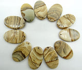 6PCS Natural Stone Quartz Crystal Water Droplets Pendant
