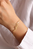 Two Name Bracelet with Heart, Personalized Jewelry, Mother's Gift