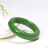 Natural Hetian Jade Green Bracelet 54mm-64mm