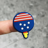 100PCS Mix National Flag PVC Craft Flat Back DIY Boys Girls Shoes Charms