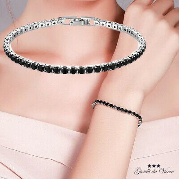 Tennis Bracelet CZ Hook Closure Unisex 99 S0553