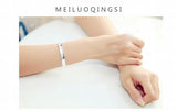 Plum Blossom Woman Kpop Star 999 Sterling Silver Bracelet Bangle