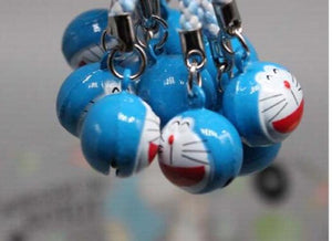 10PCS Doraemon Cats 3D Pendant Phone Charm Strap JINGLE BELLS Dangle Figures