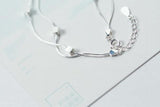 925 Silver Double Layer Snake Bone Chain Bracelet GTLS415