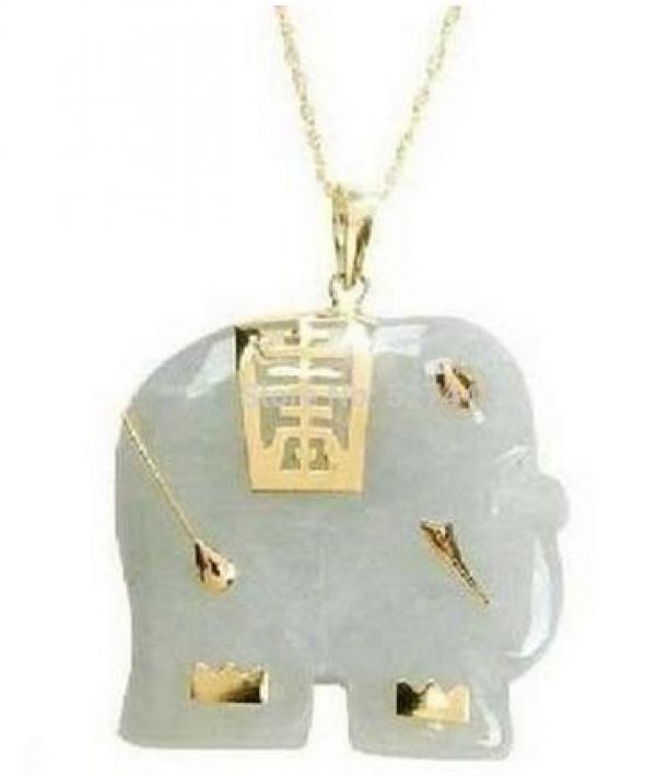 NATURAL Elephant Pendant Necklace