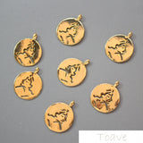Copper Plated 18k Portrait Pendant Earring Accessories