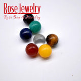 Natural Stone Tiger Eye Lapis Lazuli Crystal Agates Amethyst Ball Round Beads