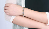 Geometric Shape Stainless Steel Magnetic Bracelet