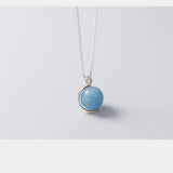 925 Silver Chain Natural Crystal Strawberry Aurora Pendant Necklace