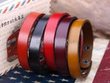 Lot 5pc Top Grain Leather Wristband Bracelet Cuff Men Unisex