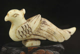 Vintage Hand Carved Jade Bird Statue