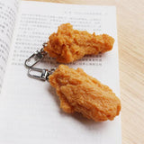 Food Charm Chicken Leg Keychain Student Bag Pendants