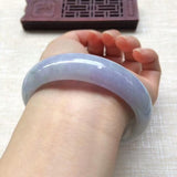 Natural Burmese Jadeite Light Purple Bracelet 54-64mm