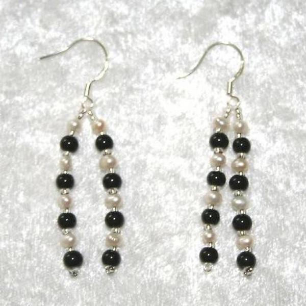 Dark Red Garnet Pearl Earrings with Crystals