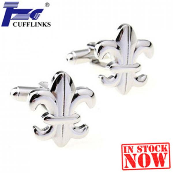 Silver Flower Cufflink Cuff Link 2 Pairs Promo
