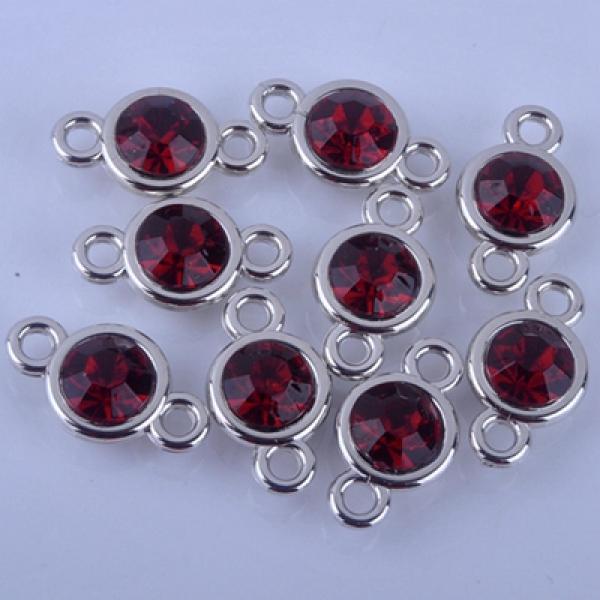 150pcs Colorful Birthstone Charms Acrylic Double Charms for DIY Necklace