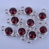 150pcs Colorful Birthstone Charms Acrylic Double Charms for DIY Necklace