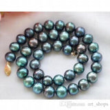 9-10mm Peacock Round Freshwater Cultured Pearl Necklace