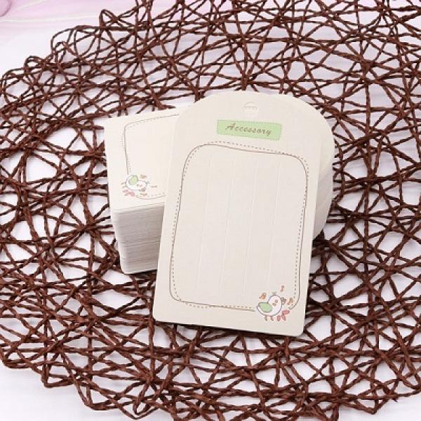 100pcs Colorful Paper Jewelry Display Cards for Hair Accessories Packaging