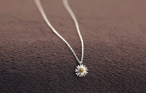 925 Silver Daisy Necklace Wedding Gift